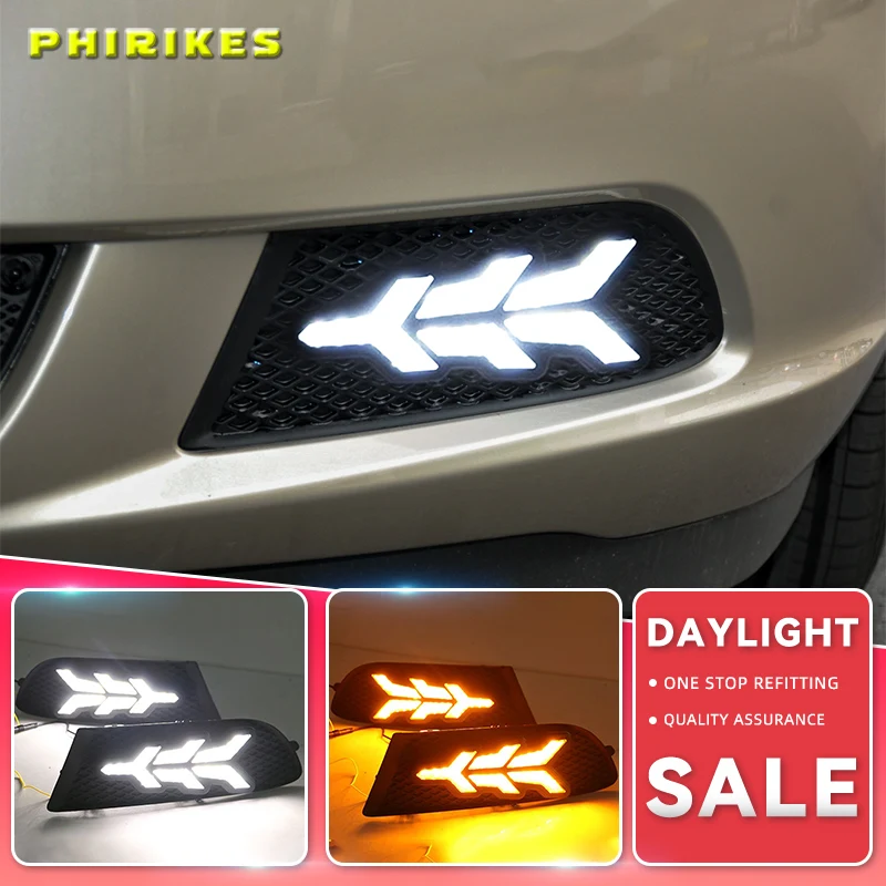 2PCS For Buick Excelle GT 2010-2013 Auto LED Daytime Light Running Light DRL Front Fog Lamp Day Light