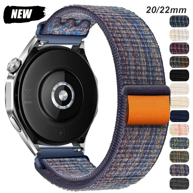 Nylon Loop Strap for Samsung Watch 6/5/5Pro 4/6 Classic Huawei Watch 4/3/GT3 20mm 22mm Bracelet Wristband Amazfit GTS/GTR 4 3