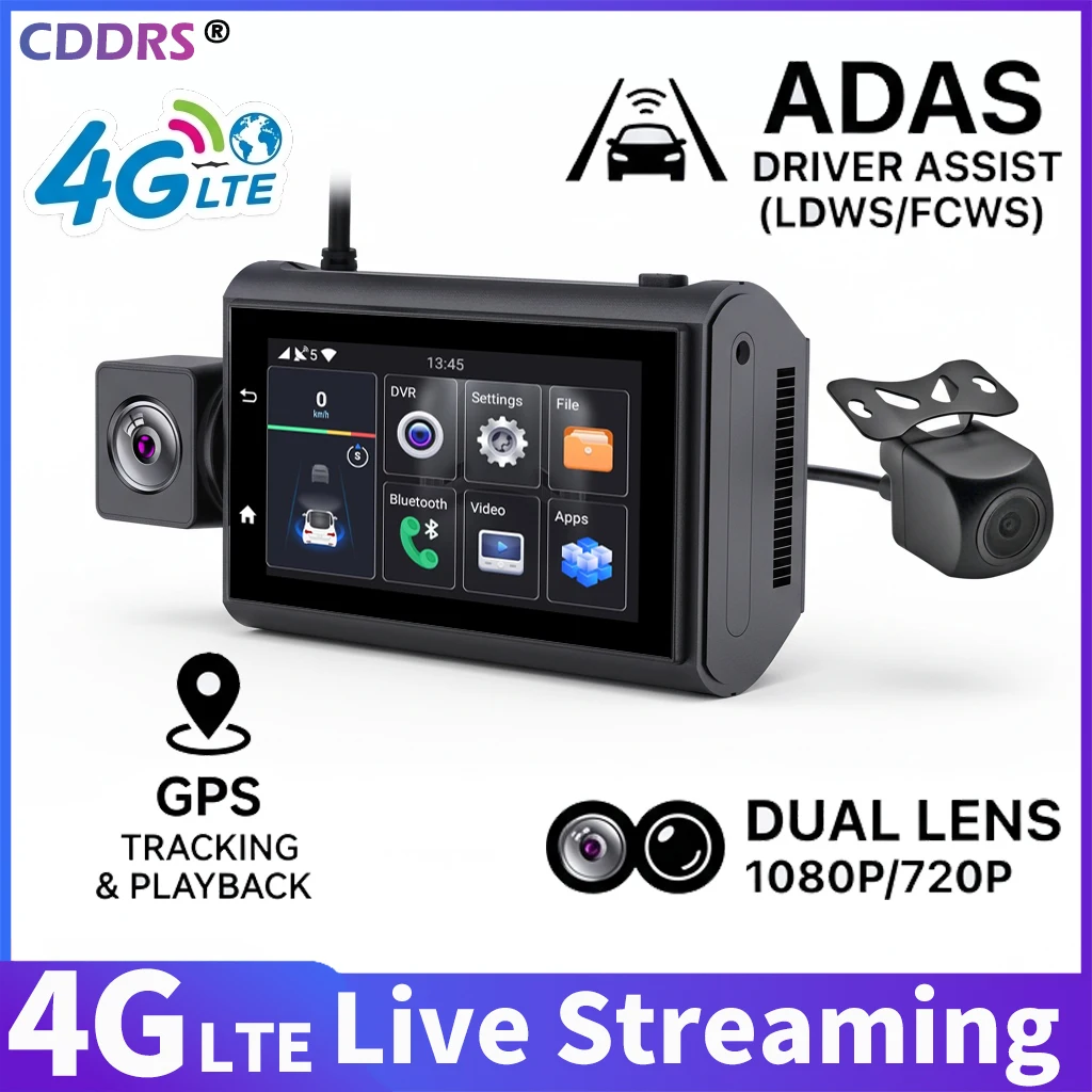 4G LTE Android Dash Cam Front and Rear with GPS Tracking 3