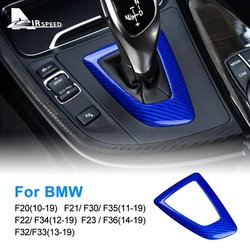 Real Carbon Fiber For BMW Car Gear Shift Panel Frame Gear Knob Cover Head Trim For BMW F30 F20 F21 F22 F32 F34 F35 F23 F36 F33