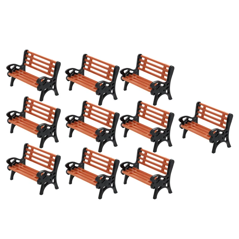 AS96-30Pcs Model Train HO N O Scale 1:150 Bench Chair Model Settee Street Park Layout Plastic Crafts,Garden/Railway Layout