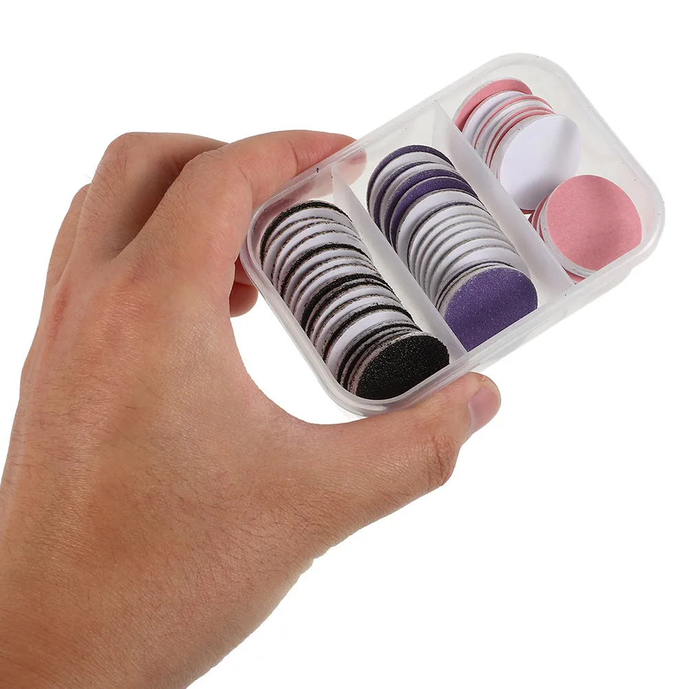 

120 шт. сменных шлифовальных дисков для электрической пилки для ногтей, для удаления омертвевшей кожи, сменные насадки для педикюра