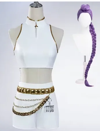 2025 أزياء الهالوين K-Pop شيطان الصيادين رومي زوي ميرا أداء المسرح أزياء تنكرية مع شعر مستعار بدلة لعب الأدوار لـ