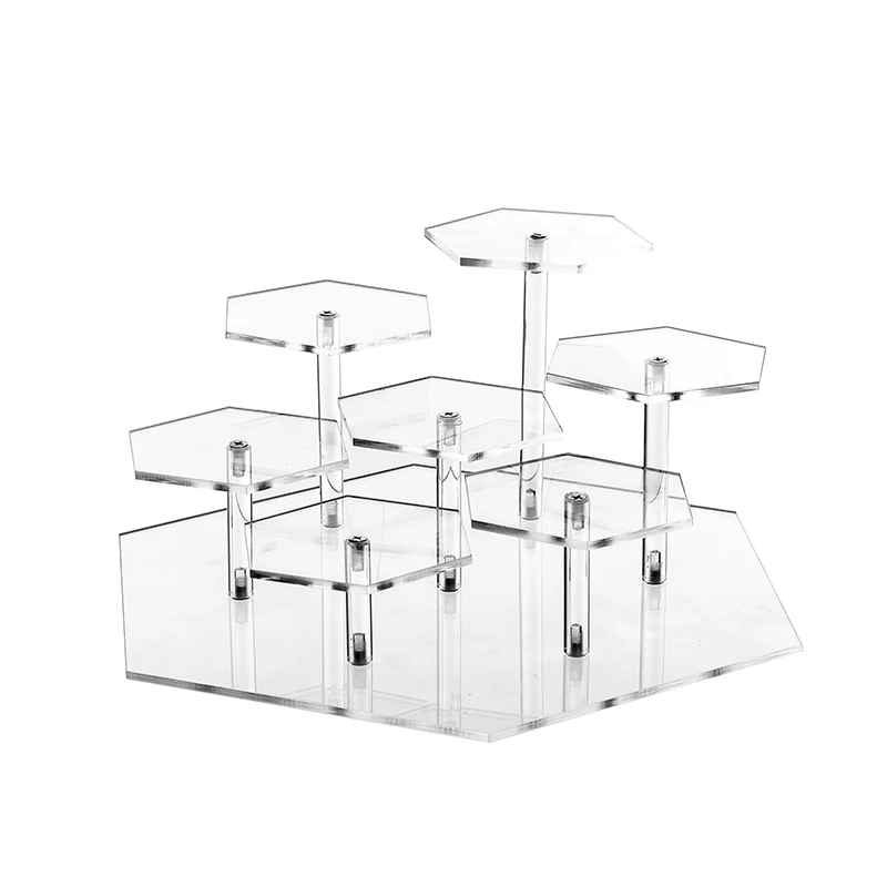 Acrylic Trapezoidal Display Stand Cosmetic Storage Rack Multifunctional Exhibition Stand Jewelry Antique Figurine Display Shelf