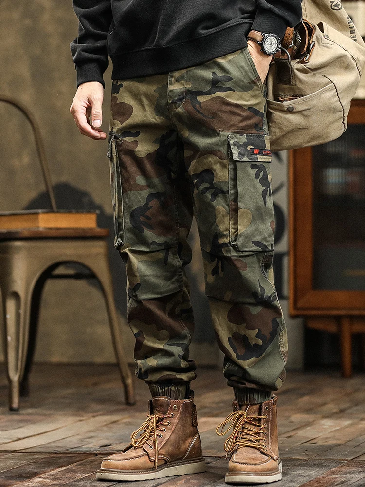 

American Sle Heavyweight Camouflage Work Pants Men's Autumn Winter Outdoor Hard Man Casual Loose Straight Retro Trendy Bran...