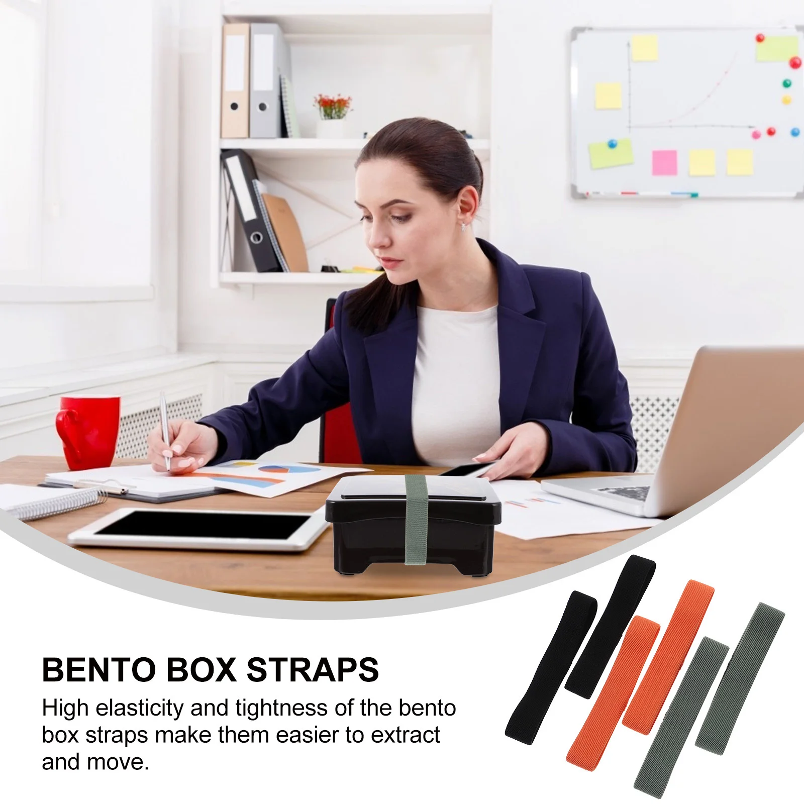 6pcs Elastic Bento Box Bands High Elasticity Food Container Fixing Straps For Lunch Box Storage Nylon Lunchbox Straps