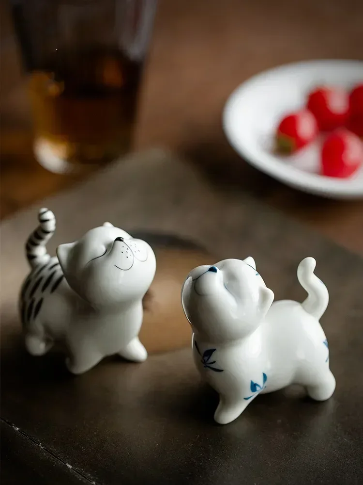 

1 шт., ручная роспись, гордый кот, чайный чай, домашнее животное, украшение для чайного стола, милые аксессуары, крышка для чайника, основа, чайные аксессуары