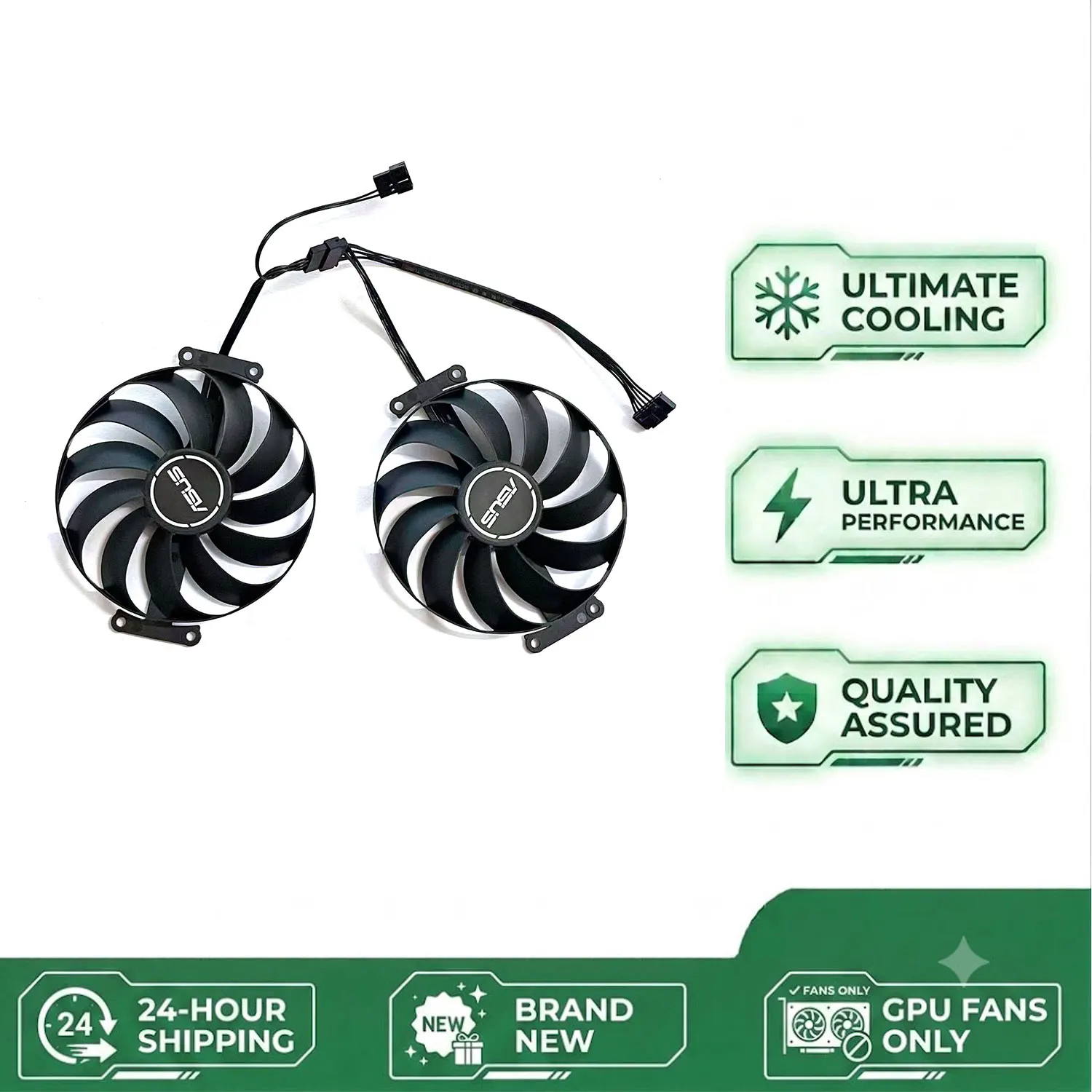 Cooling Fan For ASUS RTX 3070 3060 Ti DUAL OC Graphics Card 95MM 7PIN CF1010U12S FDC10U12S9-C GPU Fan