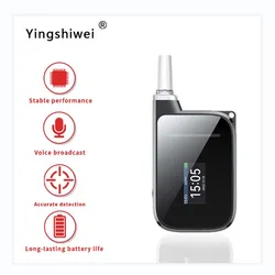 2023 Small Detachable Blowpipe High Sensitivity ABS Material Quick Results Portable Handheld Alcohol Tester