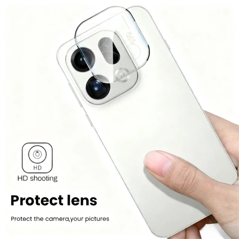 FindX9Pro FindX9 حافظة 3 قطعة ثلاثية الأبعاد من الزجاج المقسى حامي الكاميرا المنحنية لـ ممن لهم البحث X9 X 9 9Pro X9Pro 5G زجاج عدسة كريستال شفاف