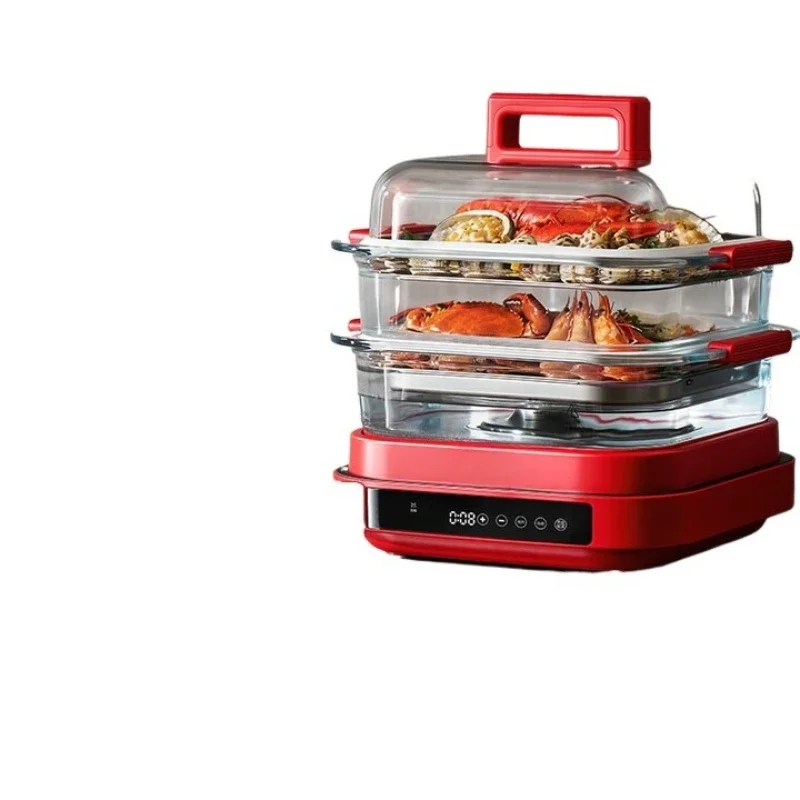 Thickened glass, multi-functional stew and cooking integrated steam pot split removable and washable, fried and shabu hot pot