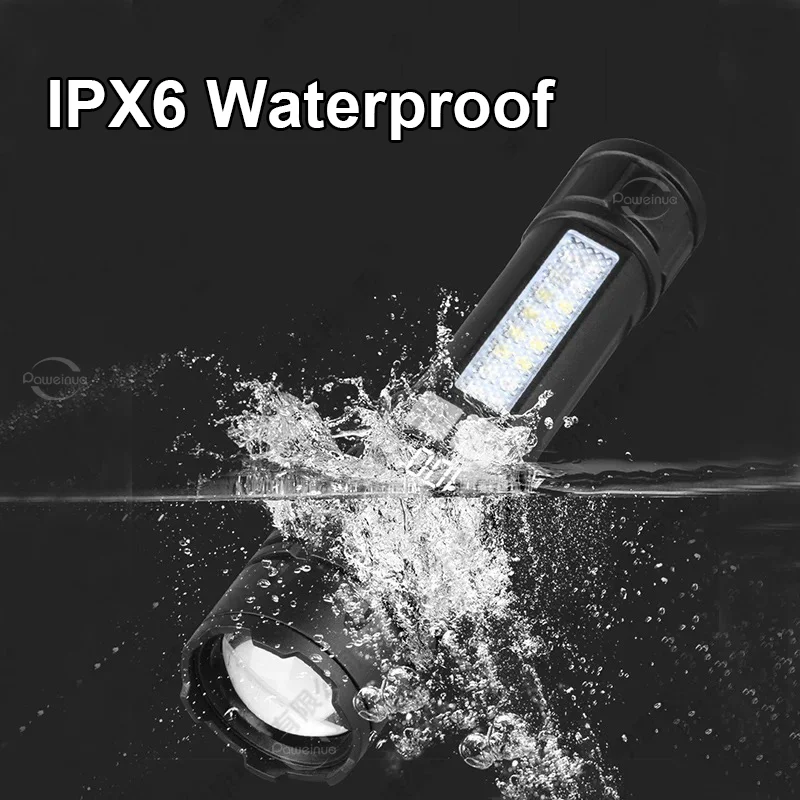 NEW High Power Led Flashlights Built-in 18650 Battery Tactical Flashlight Emergency Spotlight Most Powerful Fishing Lamp Lantern