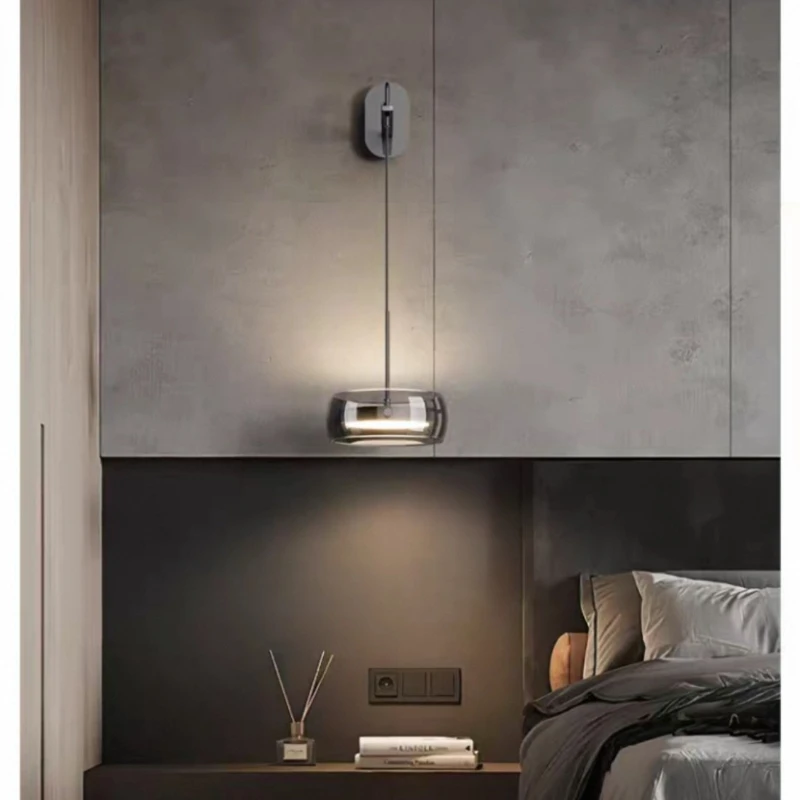 Light Luxury Bedside Wall Lamp 2025 New Creative Personality Bedroom Corridor Bar Counter Reading LED Atmosphere Bracket Light
