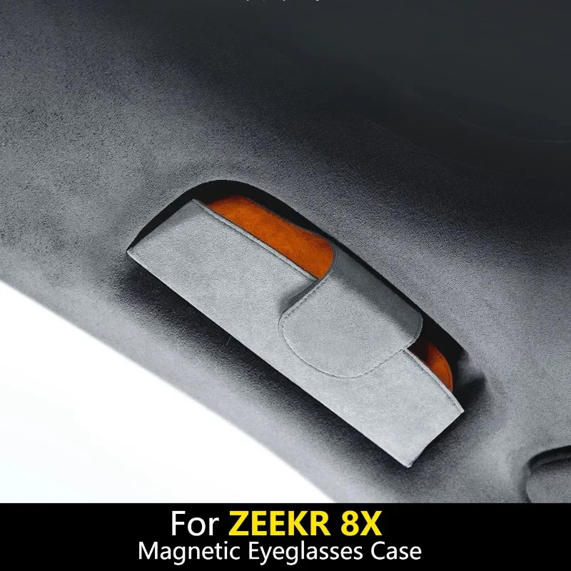 Auto Glasses Storage Box Mod Interior Accessories For ZEEKR 8X Double-sided Anti-scratch Magnetic Sunglasses Holder Decorative