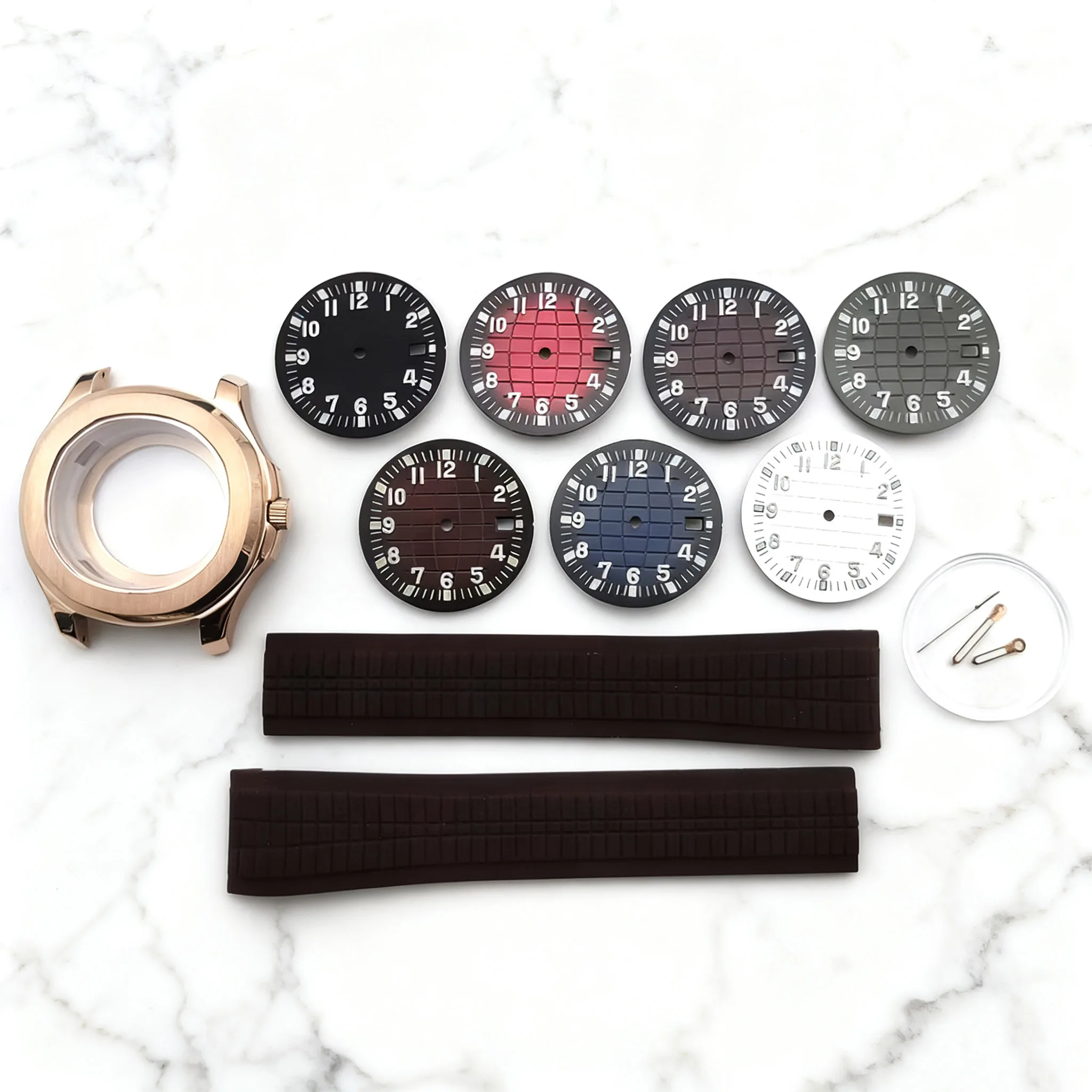 42mm-pvd-rose-gold-men's-watch-case-set-for-nh35-nh36-4r-movement-luminous-waterproof-stainless-steel-mod-kit