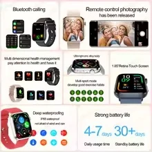 الموضة الجديدة النسخة العالمية AI التشخيص NFC SmartWatch الرجال النساء HRV ضغط الدم معدل ضربات القلب الصحة المسار IP68 ساعة مقاومة للماء #2