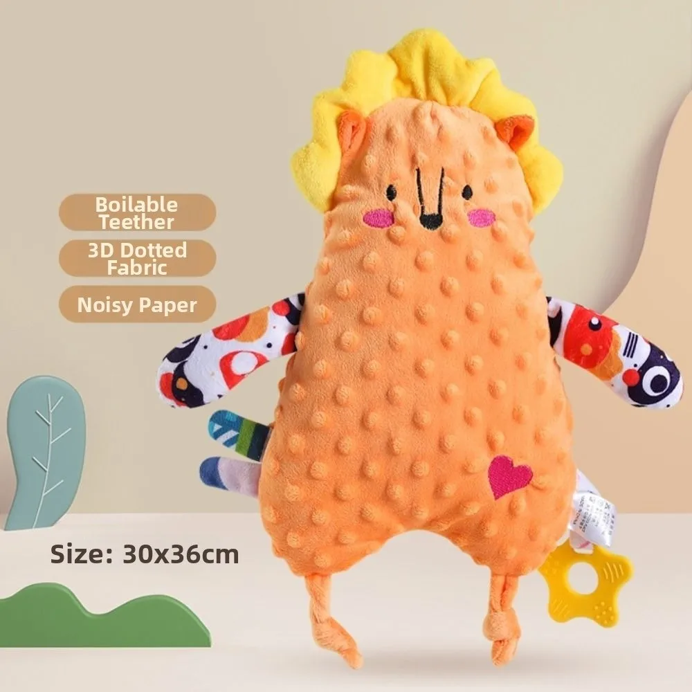 Lion Rabbit Baby Comforter Toy Cute Squeaky Plush Animal Placate Dolls Soft Cartoon Animal Soothing Placate Towel
