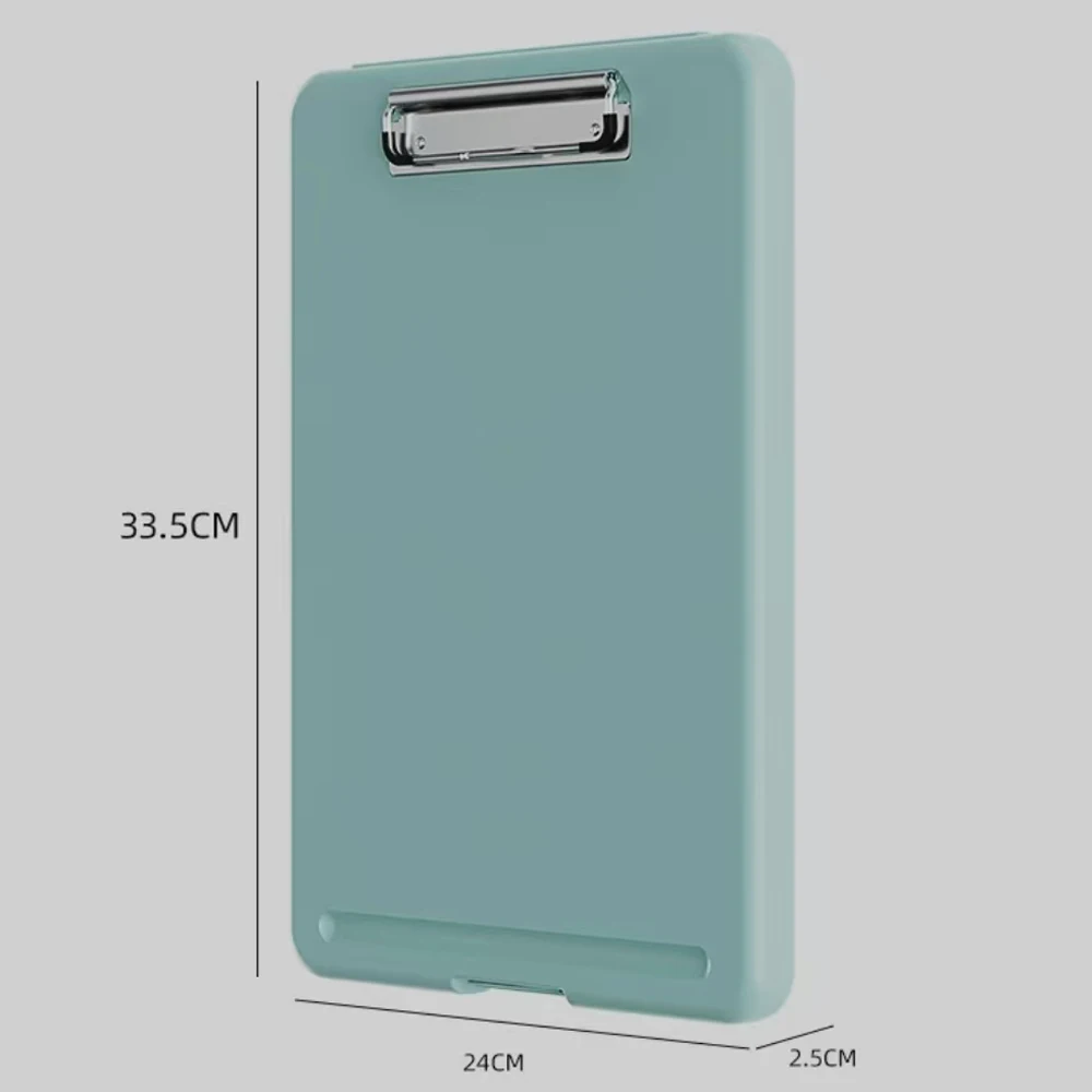 A4 Multi-functional File Folder Clipboard with Storage Document Storage Box Writing Board 5Colors Plastic