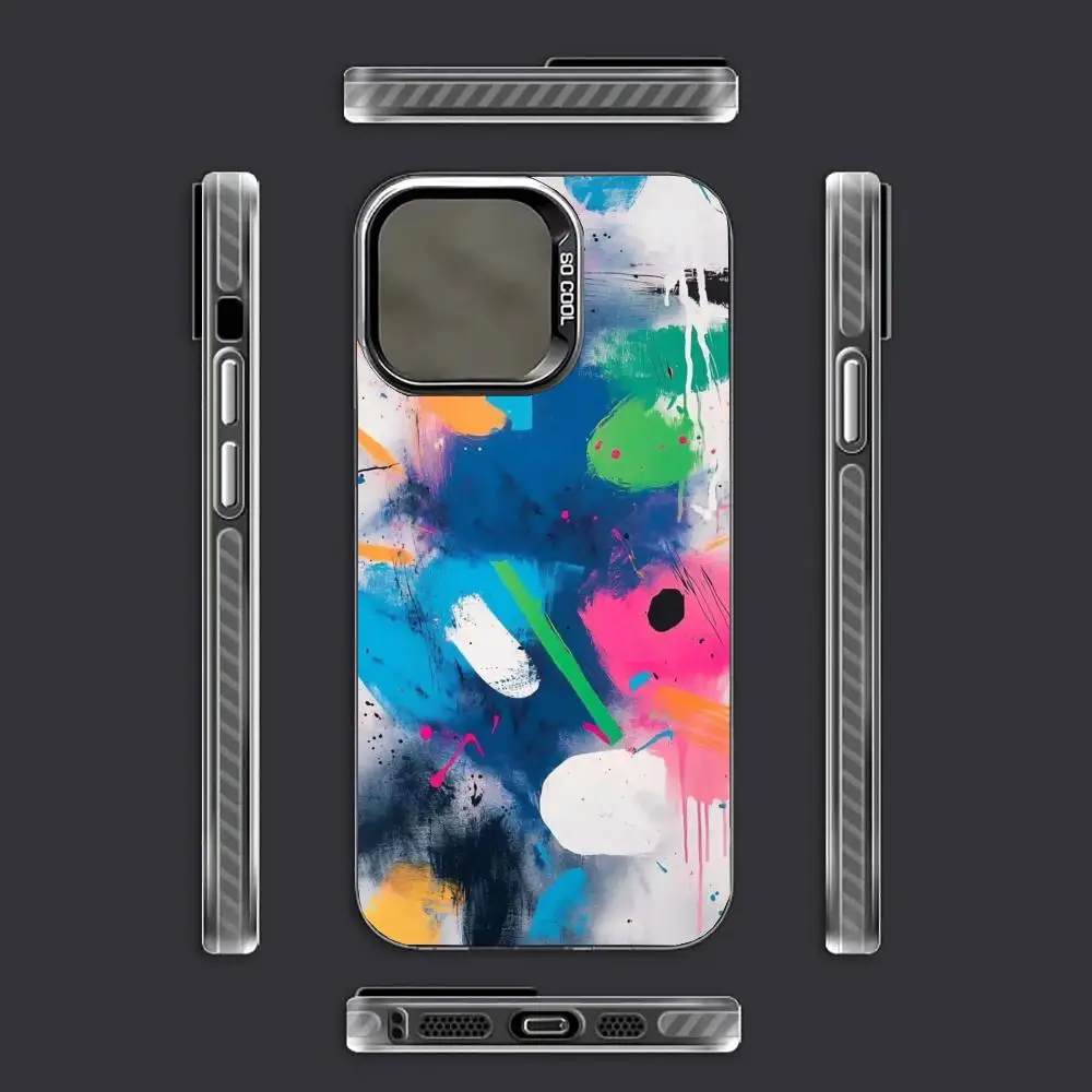 Graffiti art phone case suitable for iPhone 17 16 15 12 11 14 13 Pro Max Mini Plus anti drop and shockproof back cover