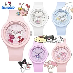 Sanrio Children's Watch Kuromi Hello Kitty Quartz Casual Cartoon Melody WristWatch Girls Children Birthday Gifts