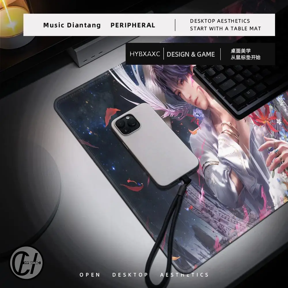 سجادة مكتبية غير قابلة للانزلاق من Love and Deepspace Rafayel Comouter لوحة ماوس أنيمي مكتب ممتدة لوحة ماوس خزانة ألعاب لوحة المفاتيح سجادة حصيرة #2