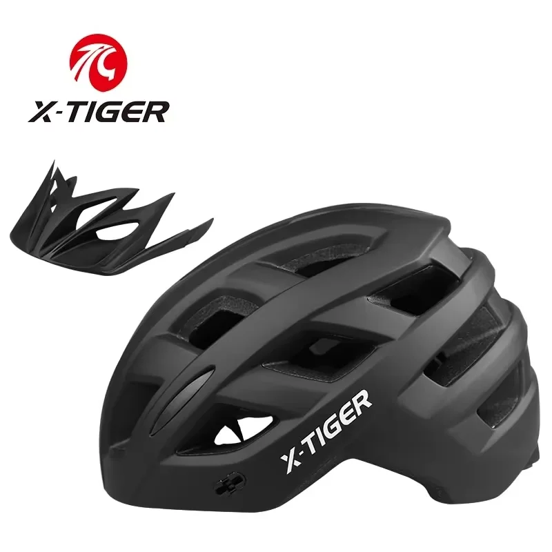 X-TIGER MTB Bicycle Helmet Integrally-molded Mountain Bike Helmet Ultralight Racing Cycling Helmet Outdoor Cycling Equipmen