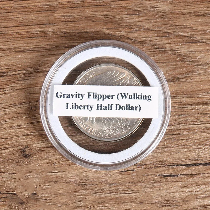 Gravity Flipper Coin Walking Liberty Half Dollar Coin Magic Tricks Close Up Magic Special Magnetic Butterfly Coin Gimmick Copy