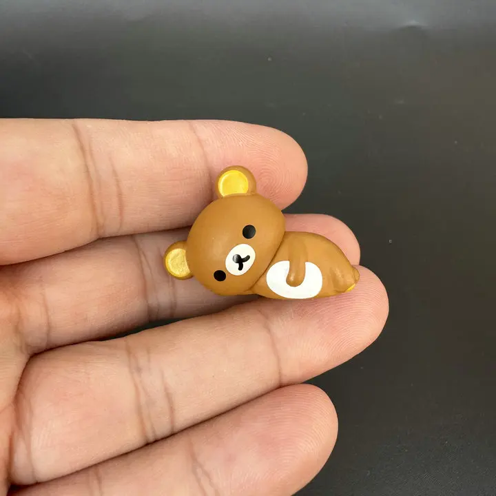 Japanese Rilakkumas Action Figures Anime Relaxed Bear Model Toys Mini Cartoon Doll Desktop Ornament Collectibles Toys Kids Gifts
