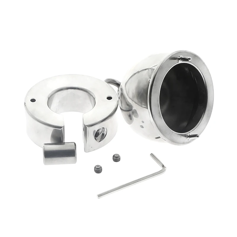 Stainless Steel Male Body Decoration Lockable Ring Adult Cosplay Party Game Prop Restraint Accessory