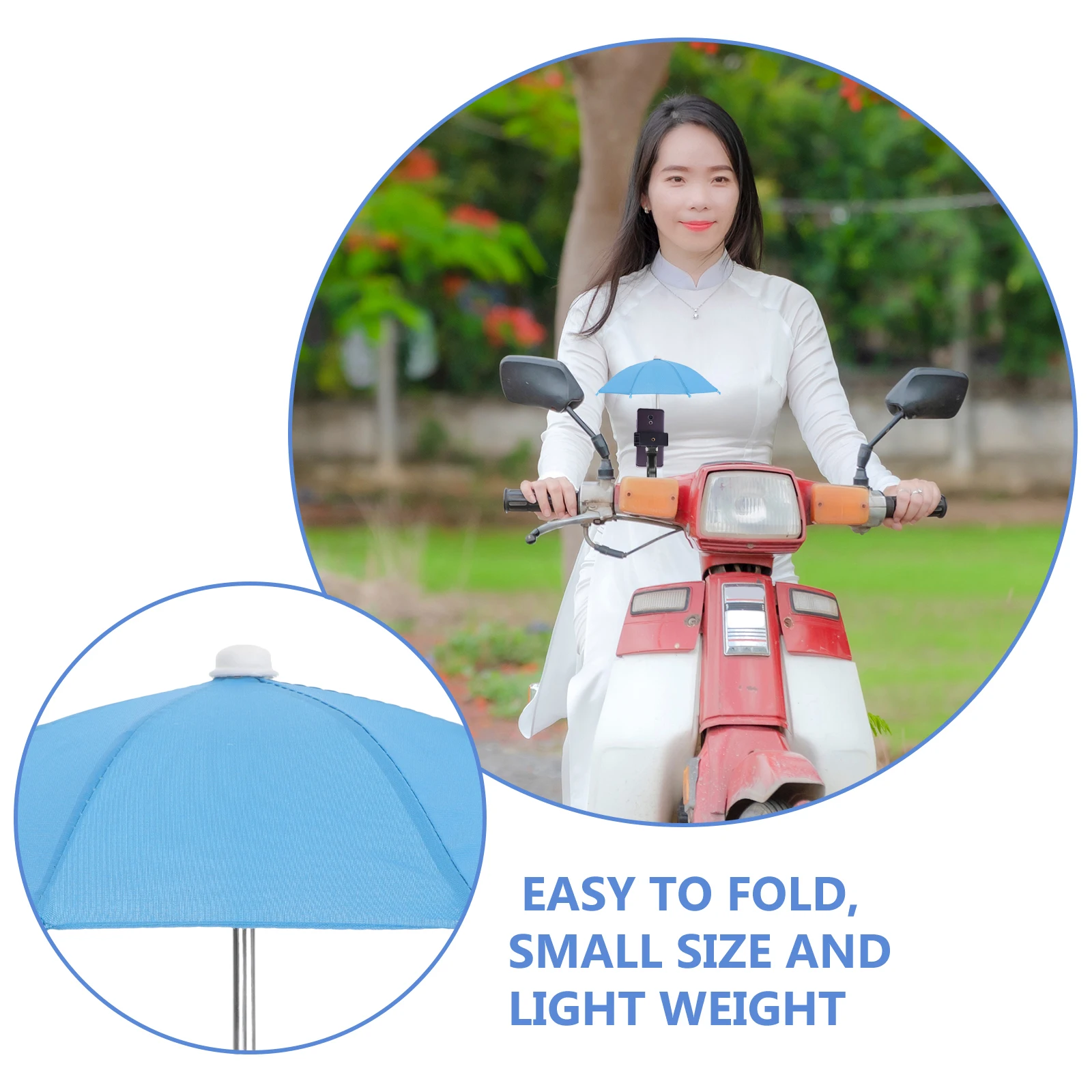 

4Pcs Phone Umbrella Mini Sunshade Portable Bicycle Waterproof Riding Accessory Outdoor Phone Sun Protection Cover Universal