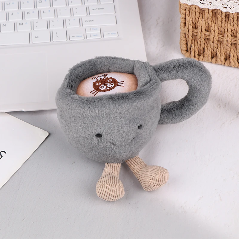 Jelly Cat Plush Fun Coffee Cup, urocza pluszowa zabawka Kojąca pluszowa lalka Niespodzianka Prezent Pluszowa lalka Śliczny plecak Pluszowa zabawka z zawieszką