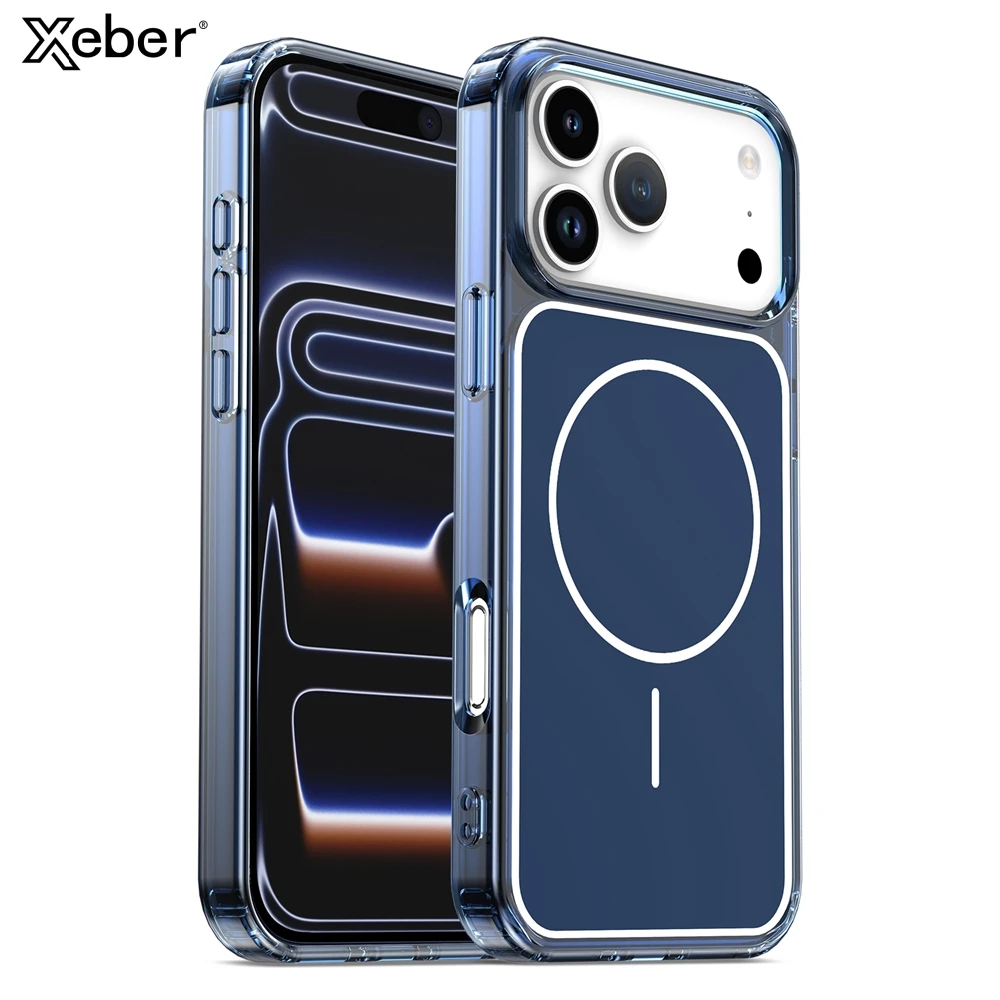 For iPhone 17 Air 16 Pro Max 15 14 13 12 For Magsafe Magnetic Case Shockproof Hard Wireless Charging Shockproof Back Cover Funda