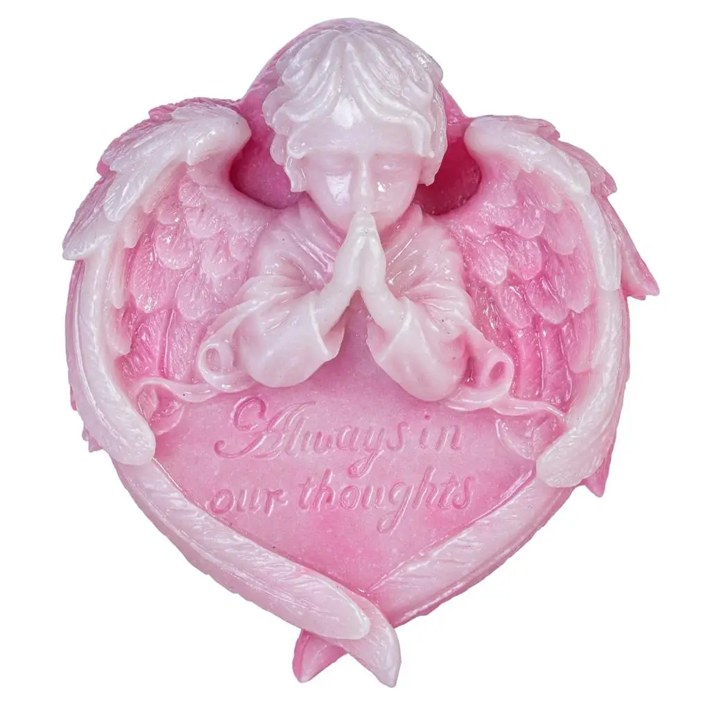 

Hand Carving Angel Wing Resin Figurine Black Pink Statue Ornaments For Home Decor