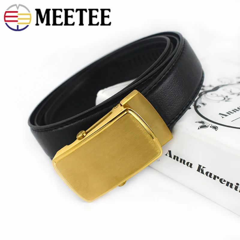 Meetee 1pc ID36mm/39mm Stainless Steel Roller Belt Buckle Toothless Automatic Buckles Head for Men Belts Clasp DIY Leather Carft