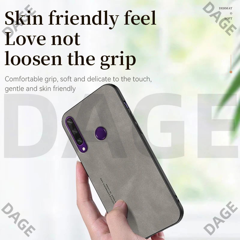 Sheepskin Leather Casing for Huawei Y6p Y8p Y9s Nova 9 5t 8 7se Matte Soft Shockproof Back Cover