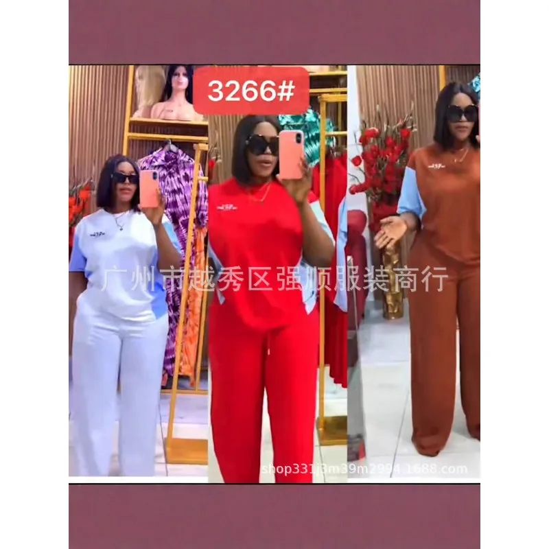 

2 Piece Women Sets Dashiki African New Arrival Summer Autumn Matching Sets Two Pieces Sets Top Pants Suits Outfits Clothing