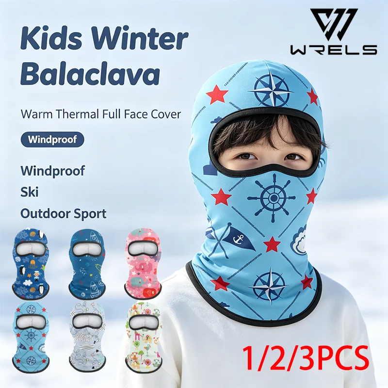 Kids Face Mask - 1/2/3PCS Children Balaclava Winter Mask Windproof