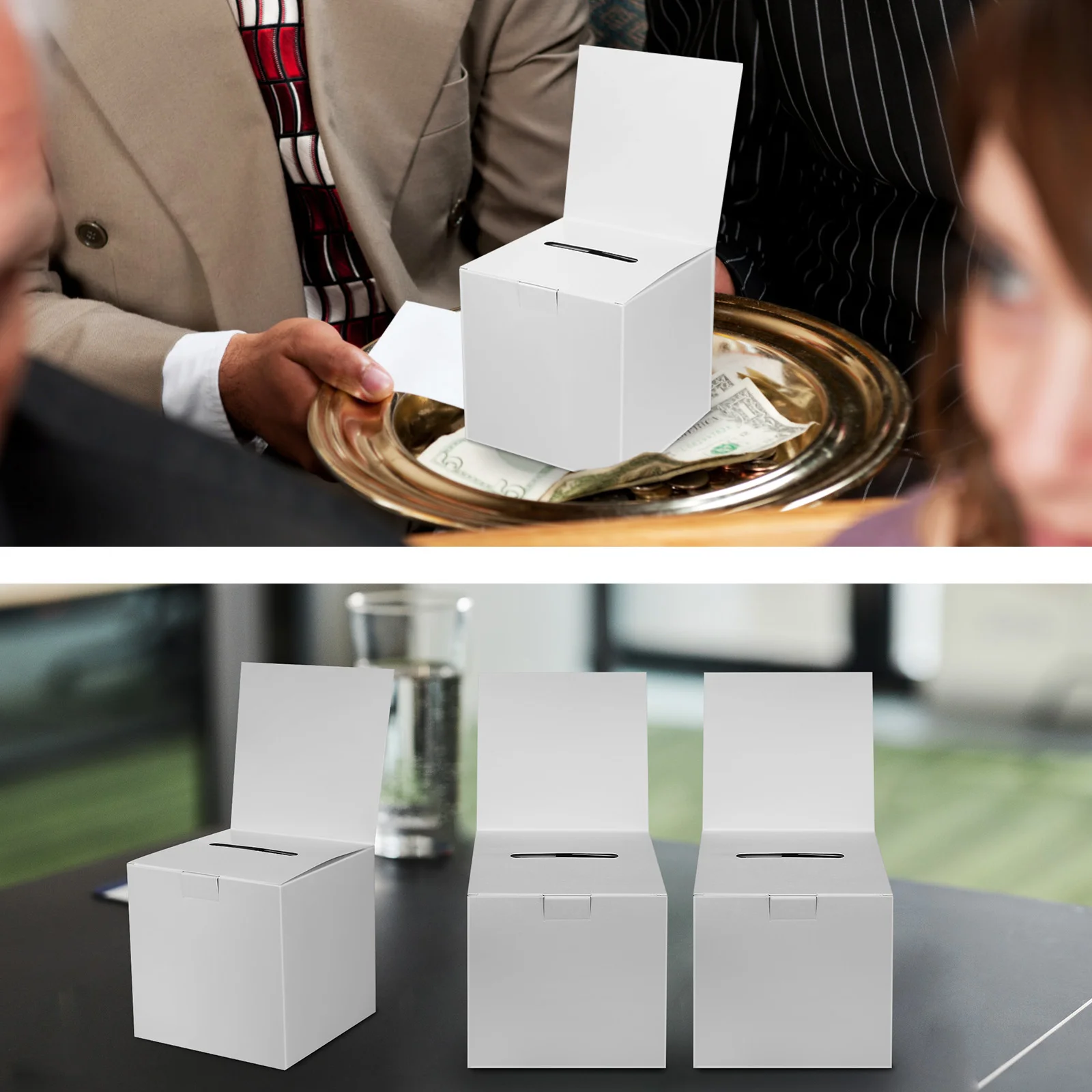 6 Pcs Raffle Baskets The Gift Ballot Box Lottery Boxes For Tickets Container Paper