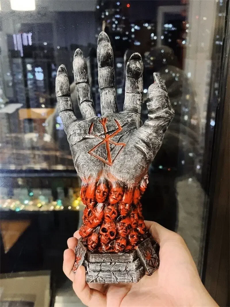 Berserk Figur Hand des Gottes Statue Anime Handgefertigtes Harz-Ornament Halloween Skelett-Figur Schreibtisch-Dekoration Gruselige Requisiten – Detail 5