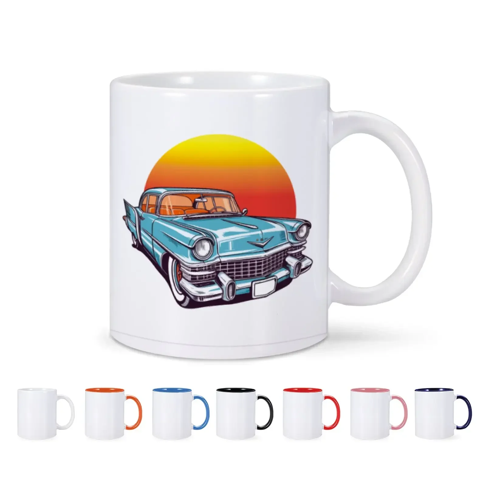 1pc 11OZ Gifts for Men Classic Car Funny Coffee Mug for Grandpa Uncle Husband Men Car Lovers Dad Fathers Day Christmas Gifts