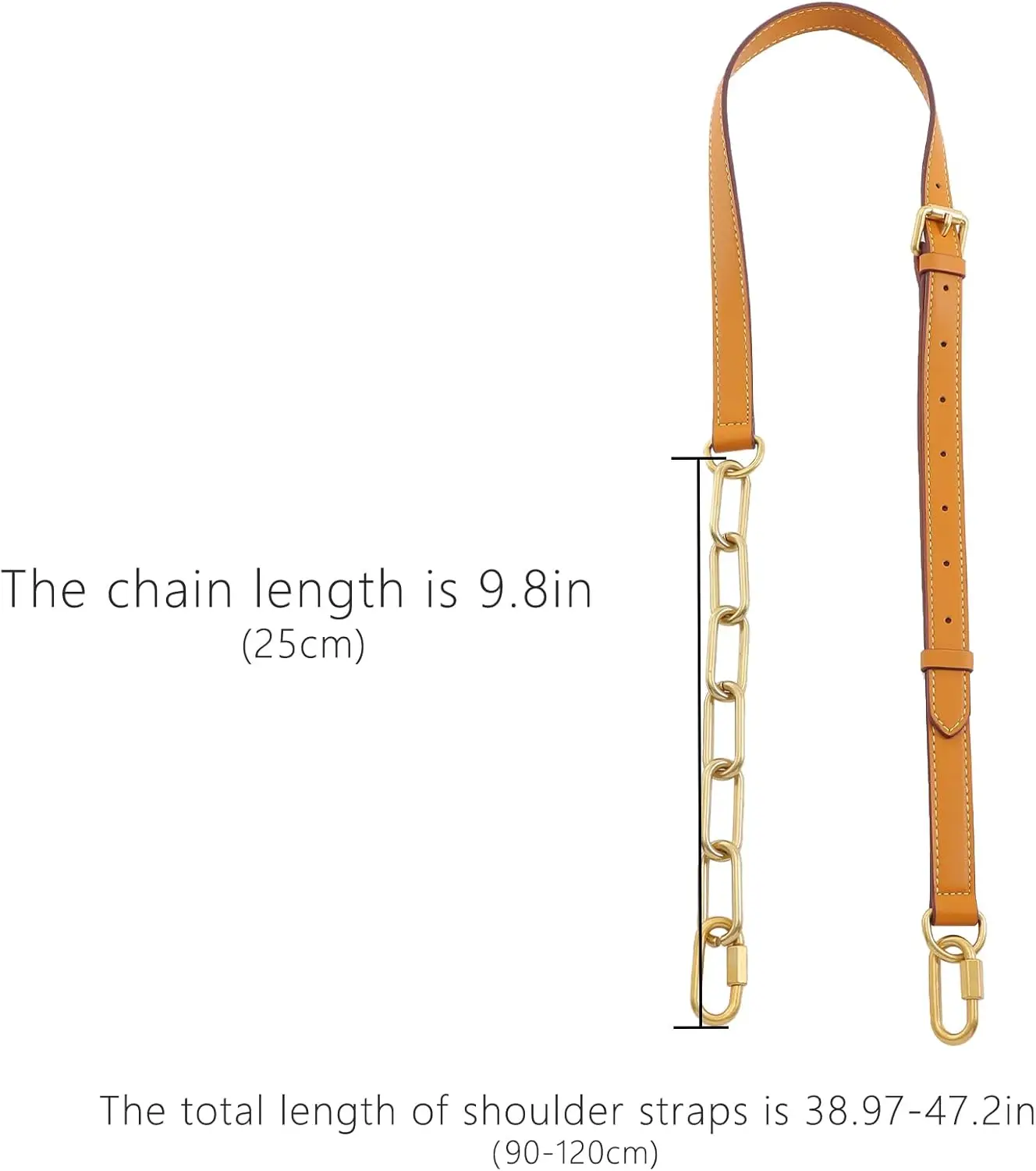 Genuine Leather Purse Strap Adjustable Replacement Crossbody Shoulder Bag Handbag #5