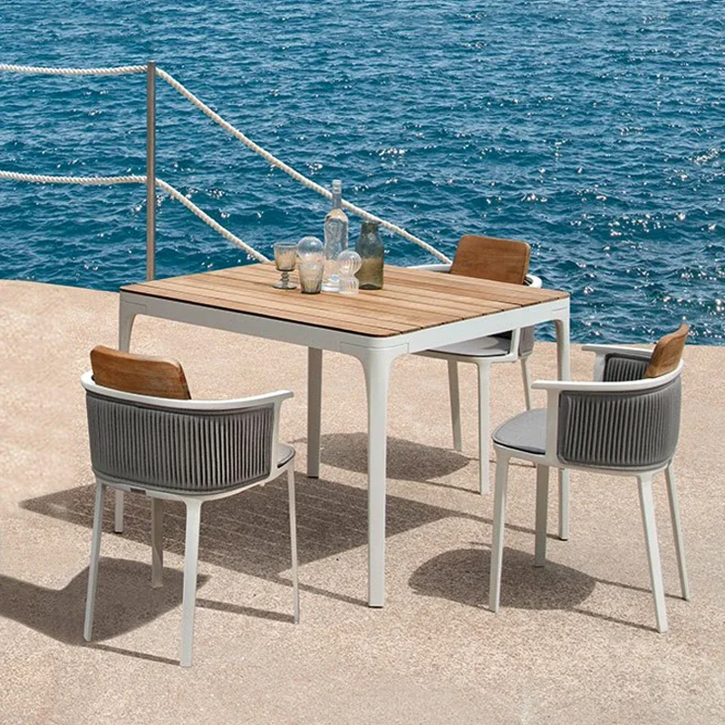 Balcony Table and Chair Outdoor Rattan Chair Coffee Table Rattan Garden Outdoor Hotel Bar Stool