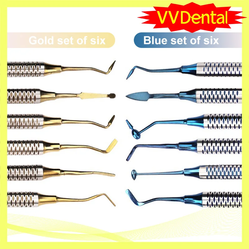 

6Pcs/set Dental Composite Resin Filling Spatula Resin Filler Thick Handle Restoration Set Dental Instruments Tools