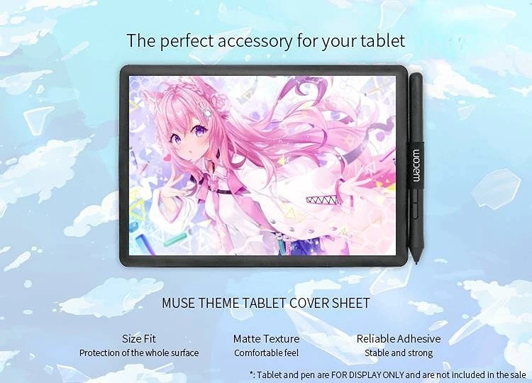 Hololive Vtuber DIY tema OSU Tablet Wacom koruyucu Film/CTL-471 dijital 472/480 Pad için kapak sayfası grafik çizim tableti