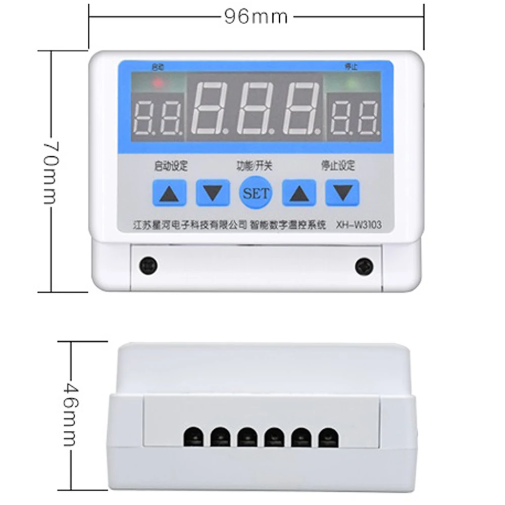 W3103 DC 12V 24V AC 220V Temperature Controller 300W 600W 5000W High Power Digital Thermostat 30A Temperature Controller Switch