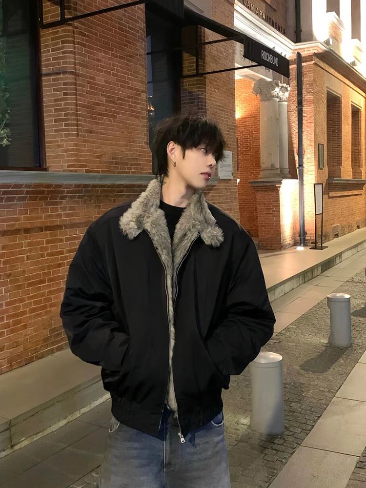 

Мужская утепленная хлопковая куртка Cleanfit с меховым воротником, зимнее пальто в американском пилотском стиле, укороченная модель на молнии, цветная