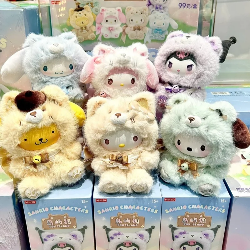 

Original Fox Island Series Blind Box Hellokitty Kuromi Melody Mystery Box Anime Figure Pendant Decora Collection Custom Gift Toy