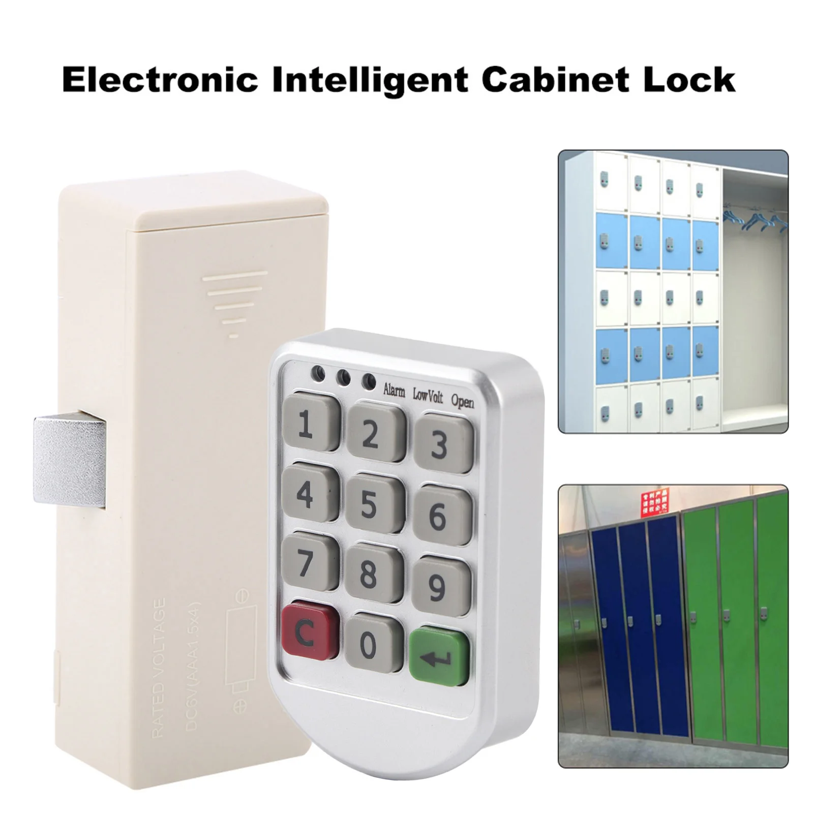 Digital Cabinet Lock ABS Plastic Panel Digital Electronic Intelligent Password Keypad Number Cabinet Door  Lock