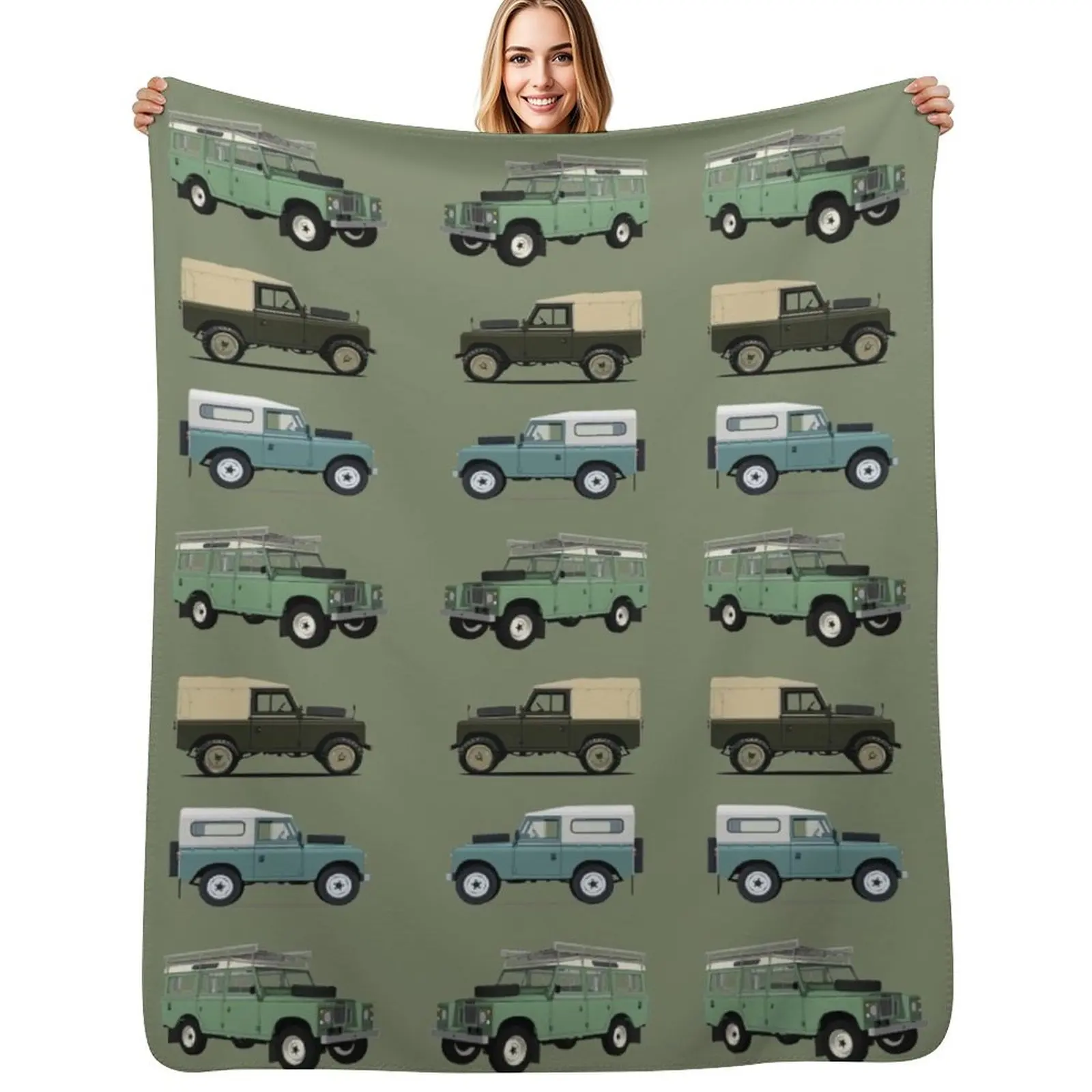 

British Off Road 4x4 Vehicles Throw Blanket Versatile Cozy Throw Blanket for All Occasions