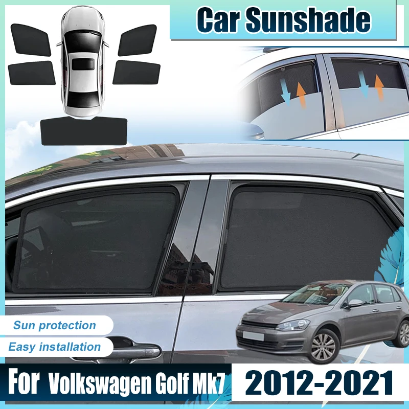 

For Volkswagen Golf Mk7 Accessories VW 5-Door 2012-2021 Car Front Rear Window Sun Shades Covers Anti UV Visors Heat light Shield